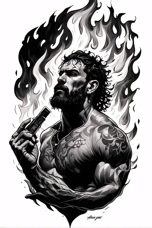 Man On Fire Surrounded