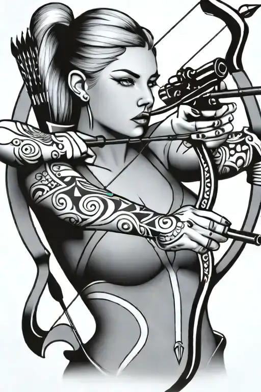 She Archer Shooting