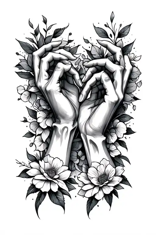 Two Hands Letting Go Of Each Other