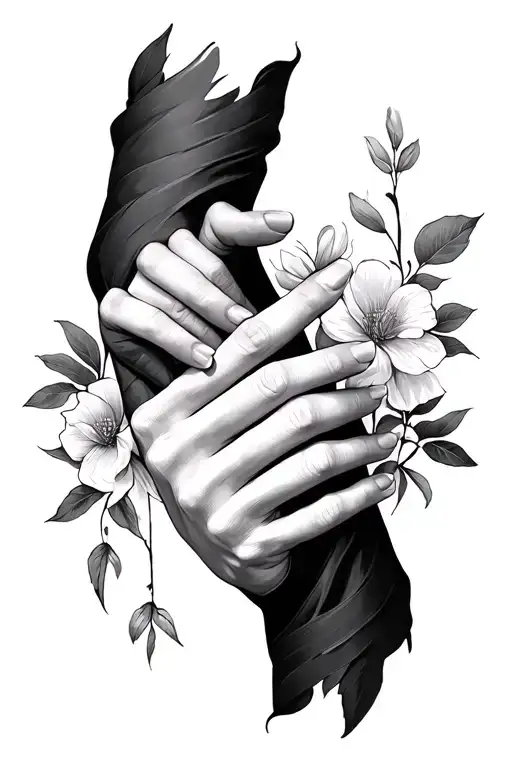 Two Hands Letting Go Of Each Other
