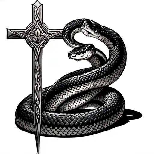 Rattlesnake And Cross