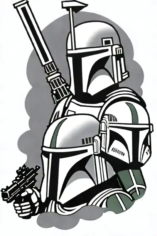 Storm Trooper And Boba Fett