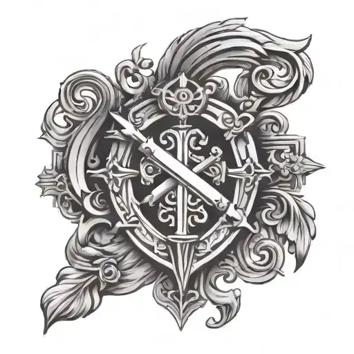 Cross Into A Drummond Clan Crest