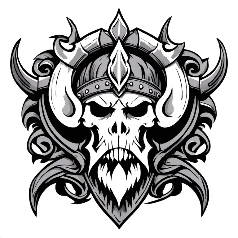 Viking Dark Ornamental Tattoo Design