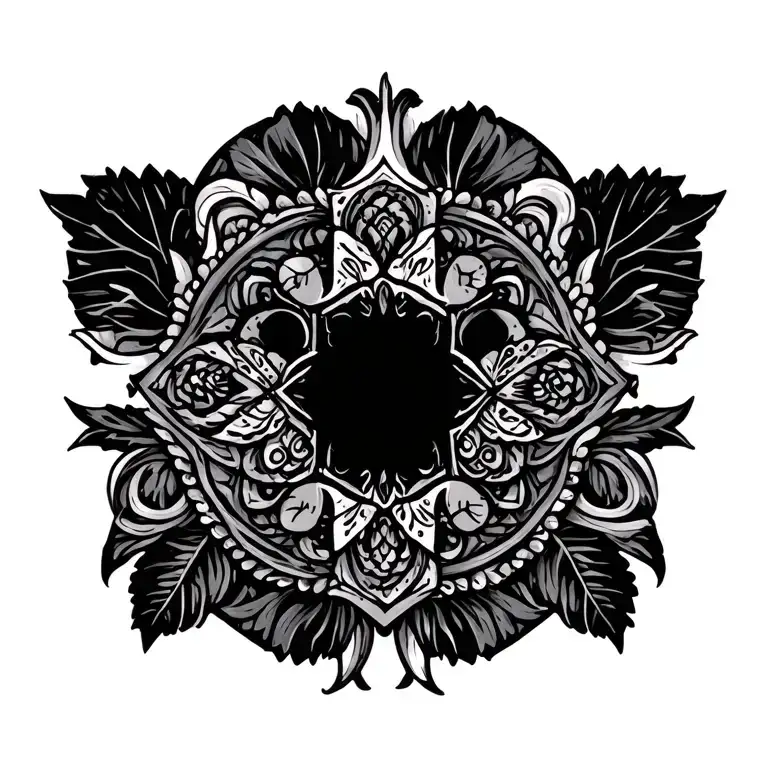Scandinavian Dark Ornamental Tattoo Design