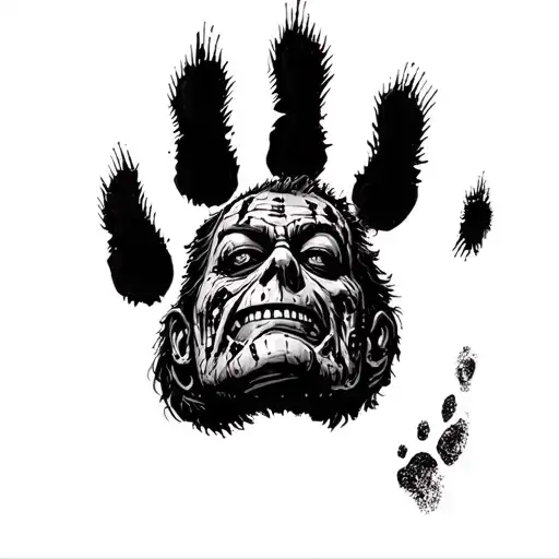 Freddy Krueger And A Paw Print