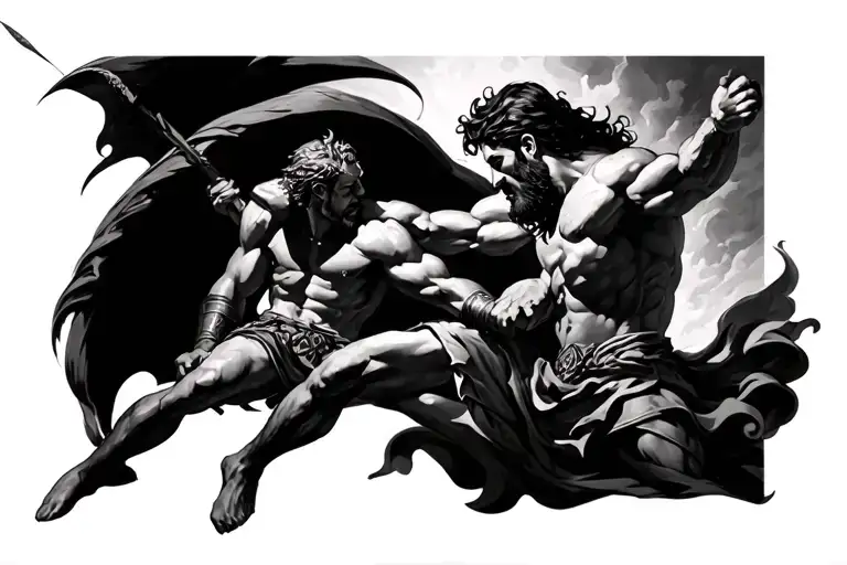 Achilles Versus Hector Fight