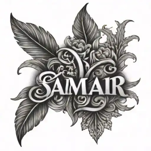 Samar Name Tattoo Design