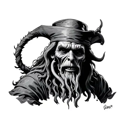 Davy Jones Posideon Statue