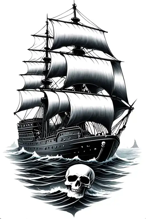 Skulls Ocean Ship