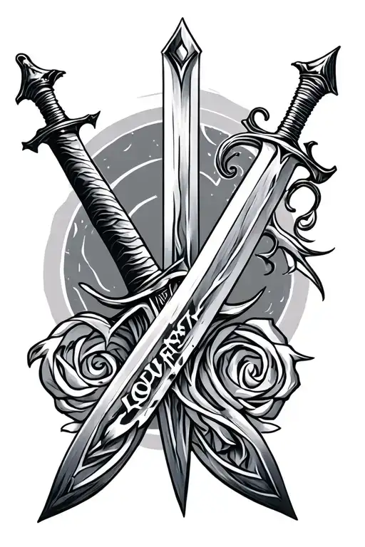 Sword With The Words Love And Wrath