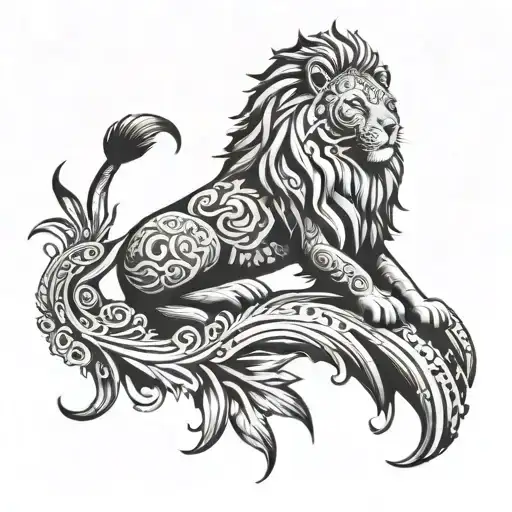 Lion Manadala Tattoo Featuring