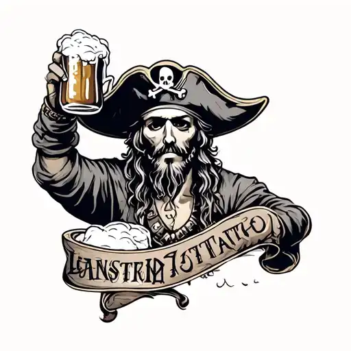 Pirate With A Beer Jar