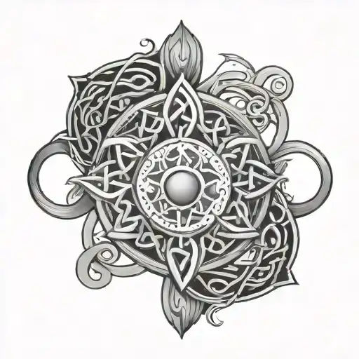 The 4 Elements In Celtic Style