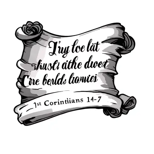A Scroll With The Bible Verse 1St Corinthians 13 4-7