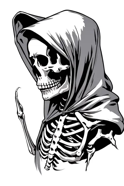Hooded Skeleton Side Profile