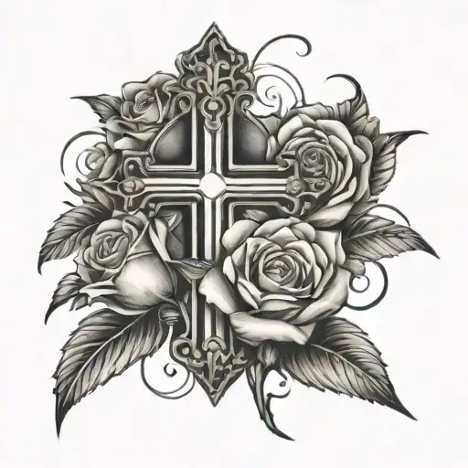 Cross And Roses