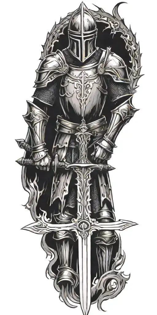 Knight With A Burning Sword