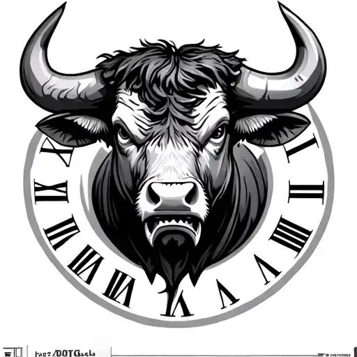 Angry Bull And Roman Numerals