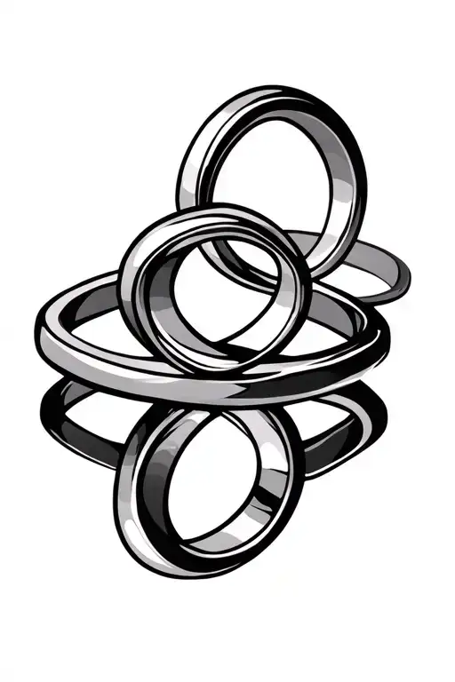 Love And Unity Symbol Each Representing Marriage Wedding Rings