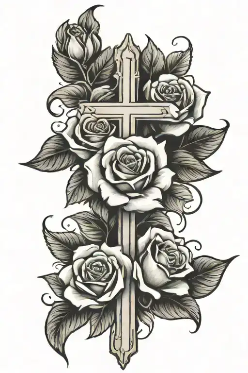 Cross And Roses