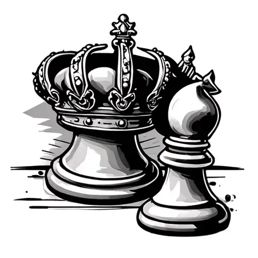 Chess Pawn With Crown