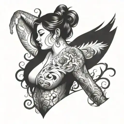 A Woman Who Is Half Fat And Half Thin