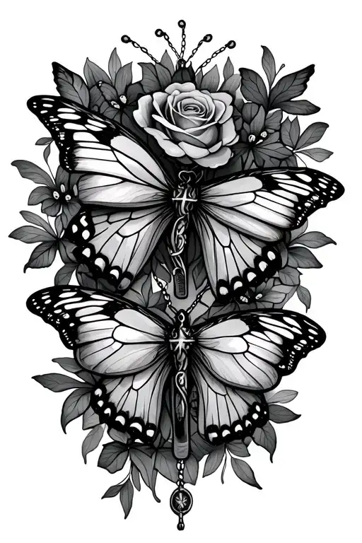 Rosary With Butterflies