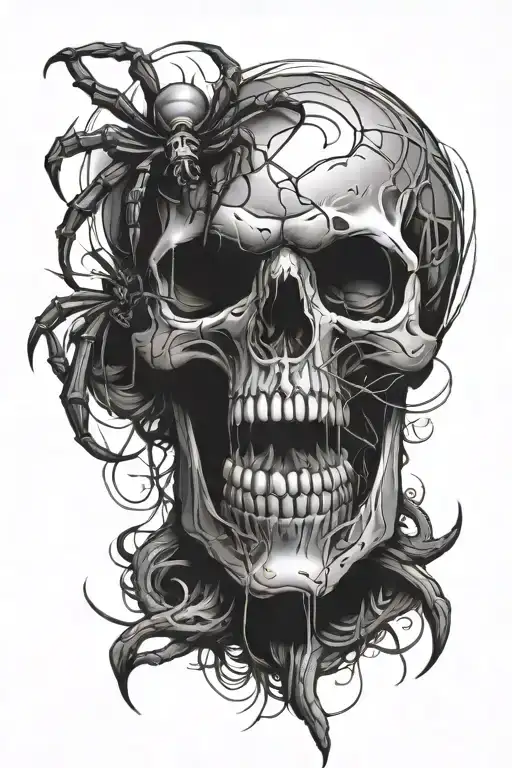 Skull And Spider