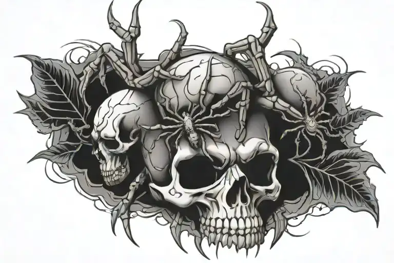 Skull And Spider