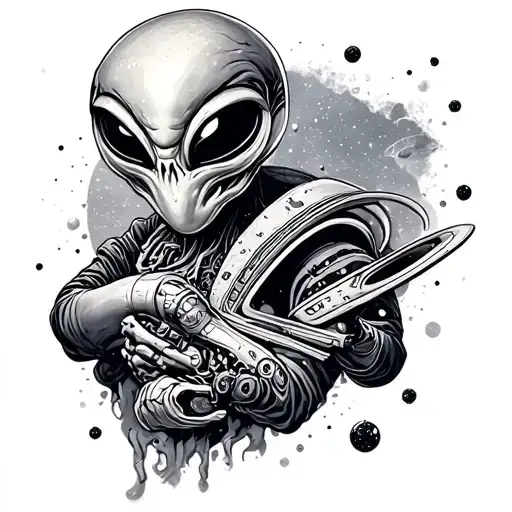 Space And Alien Theme Sleeve