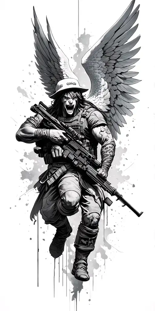 Tactical Special Operator Angels Fighting Demons
