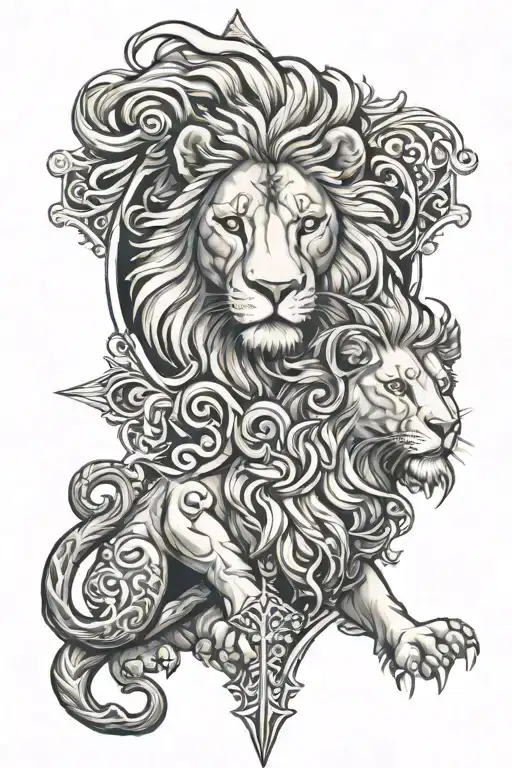 Lion And God Cross