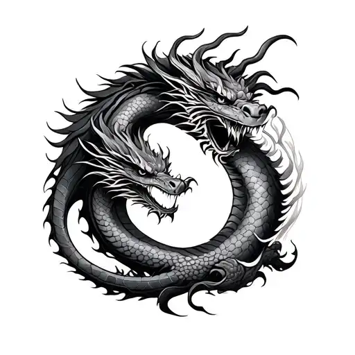 Dragons In Yin Yan