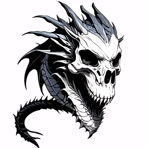 Dragon And Skull