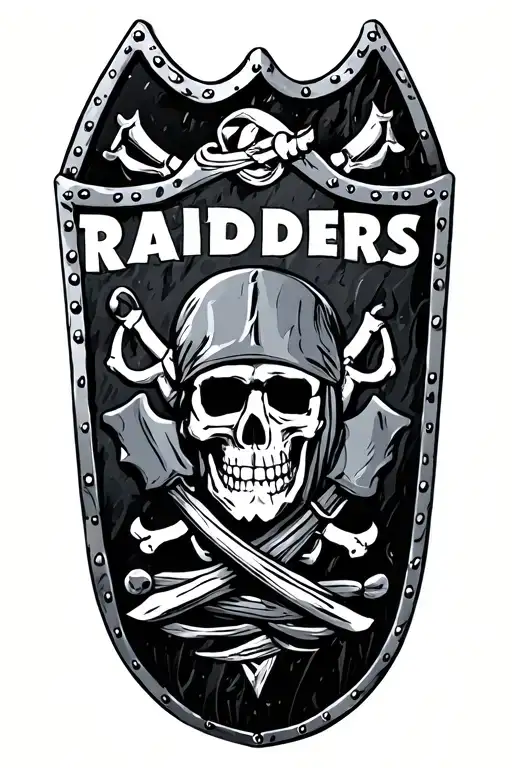 Raiders Shield With Pirate