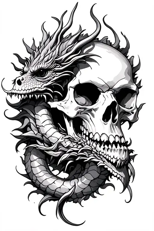 Skull And Dragon Wrapping