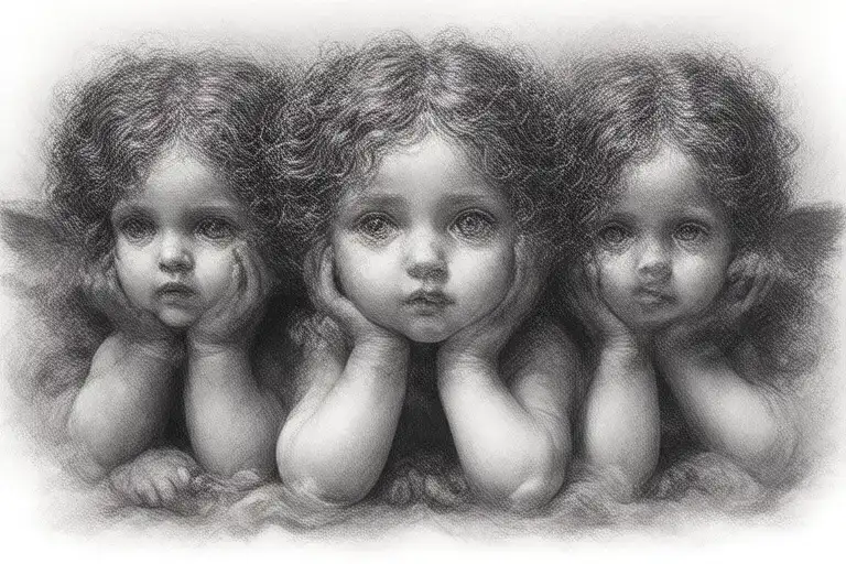 3 Cherubs Speak No Evil See No Evil Hear No Evil