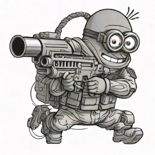 Minion Special Forces Firing Assault Rifle