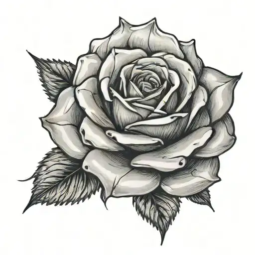 Rose Hand Tattoo Design