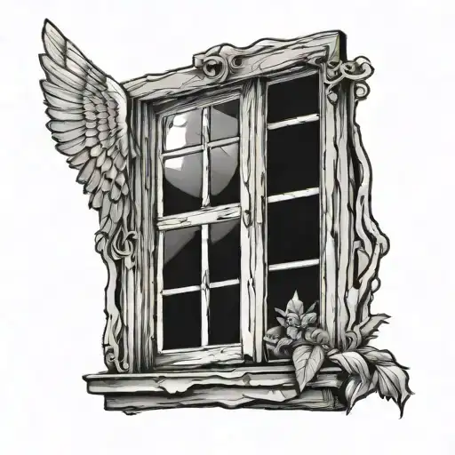 A Window Nostalgic Black And White