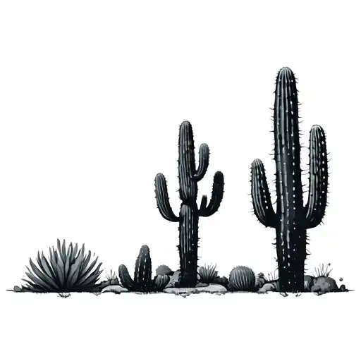 Landscape Of A Cactus
