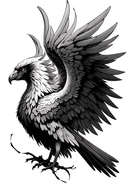 Pheonix Rising Wings Spread