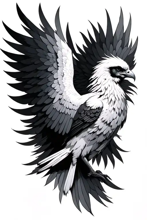 Pheonix Rising Wings Spread