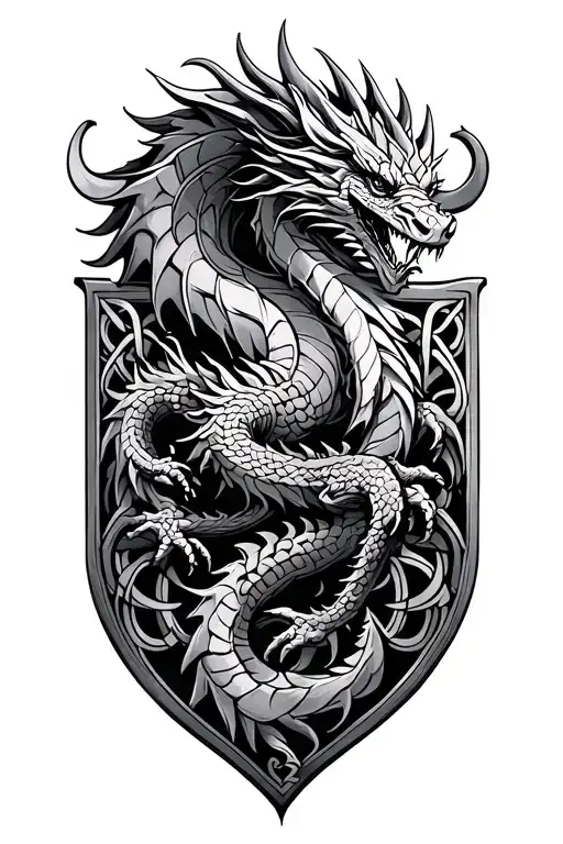 Celtic Sheild Dragon