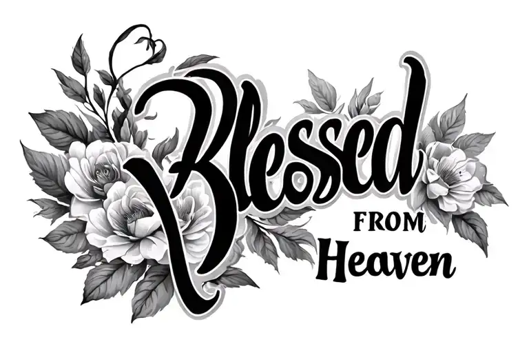 Pretty Back Letters That Say Blessed From Heaven