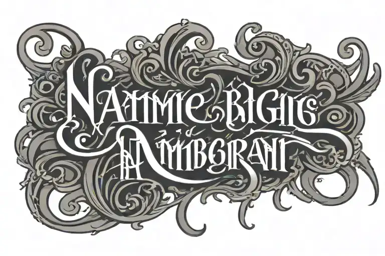 Name Ambigram Words Klyde And Kathy