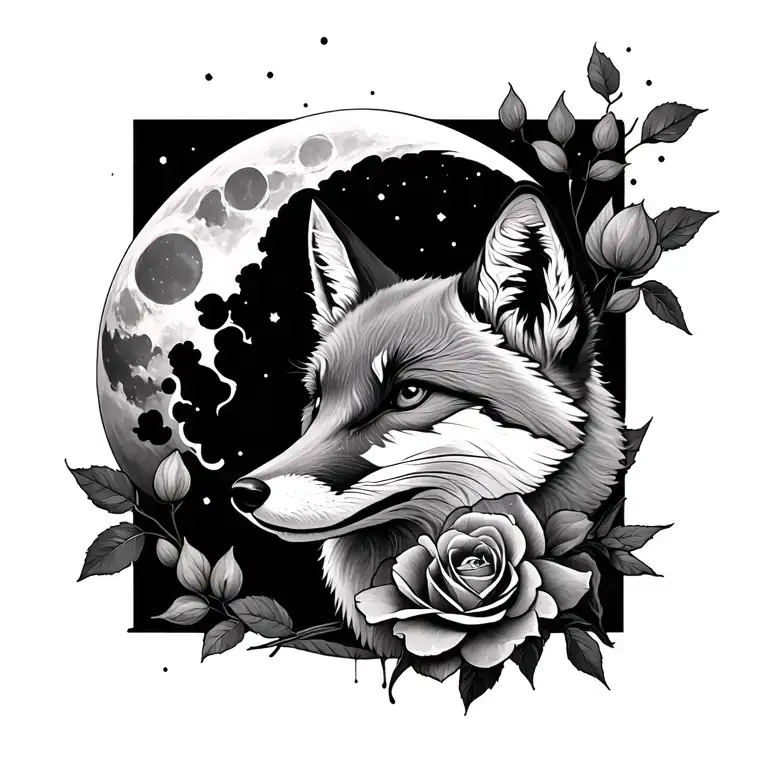 Fox Moon Rose Minimalist