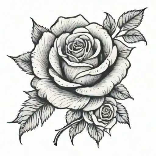 Rose With Th On Chest