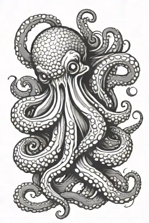 Angry Octopus With Open Mouth